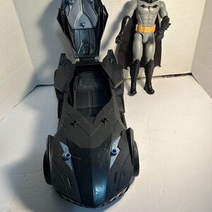 DC Comics Batman Black and Gray Action Figure with Batmobile